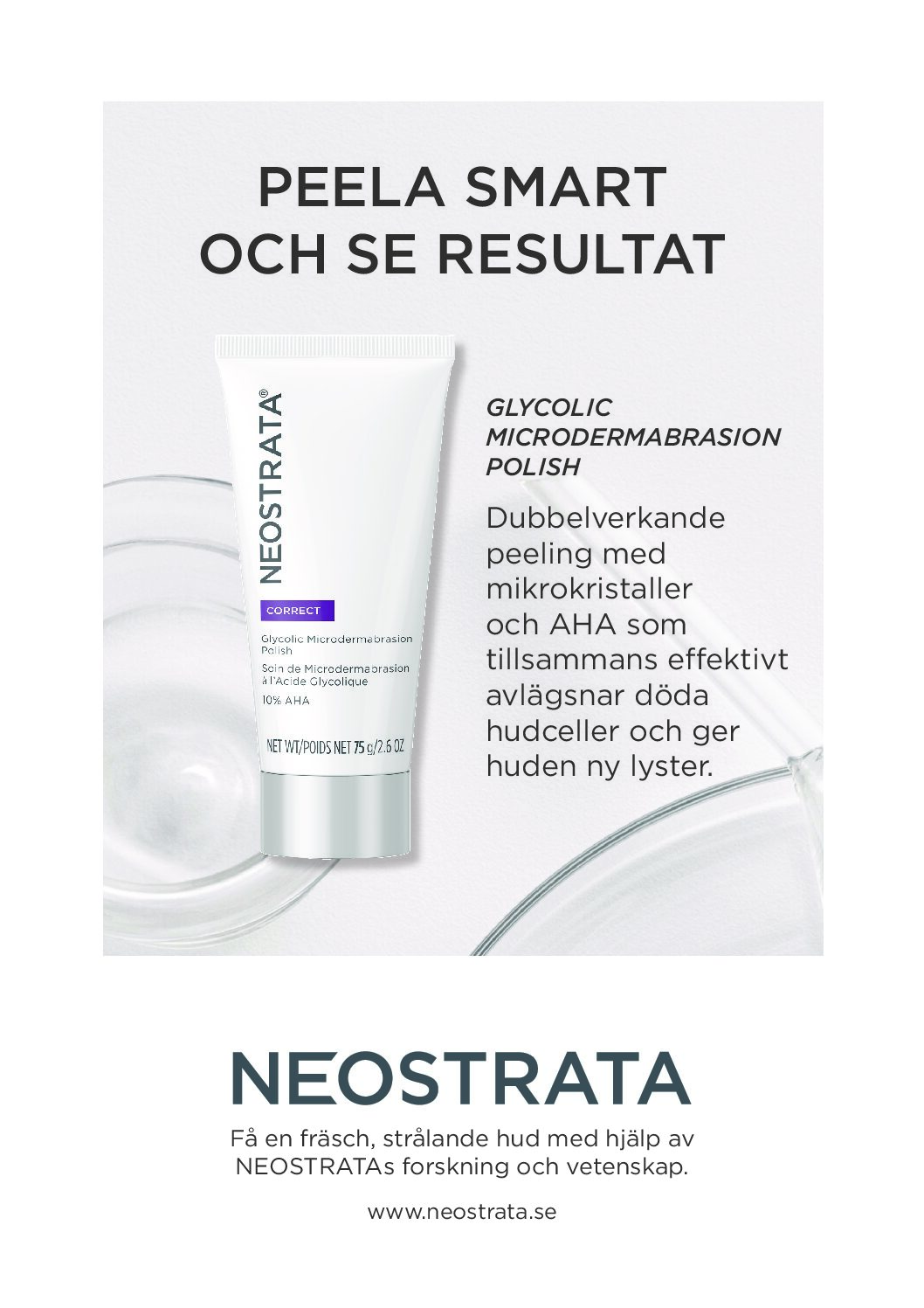 A4-skylt NEOSTRATA Glycolic Microdermabrasion Polish