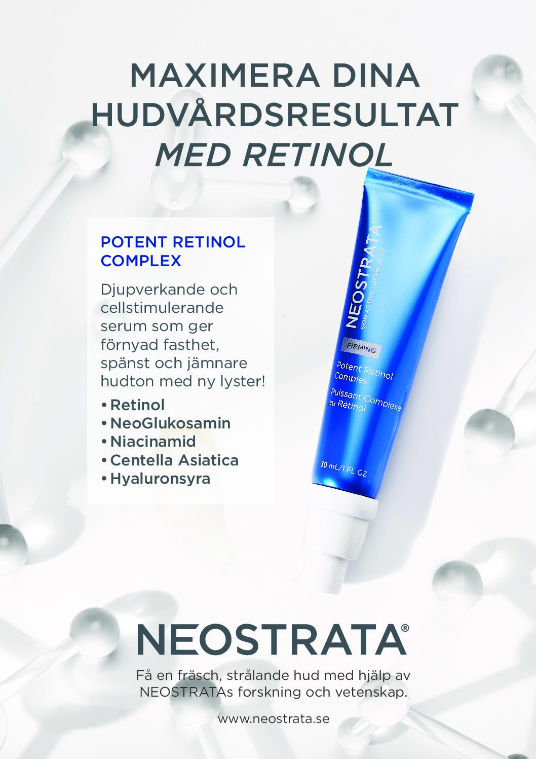 A4-skylt NEOSTRATA Potent Retinol Complex
