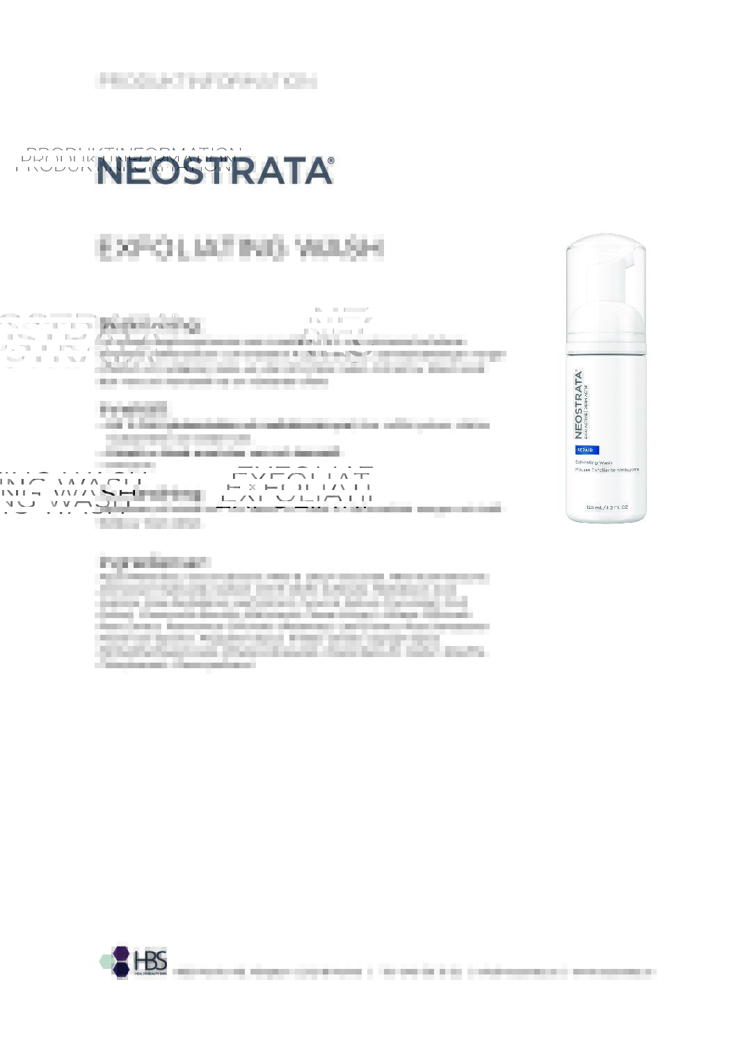 Produktblad NEOSTRATA Exfoliating Wash
