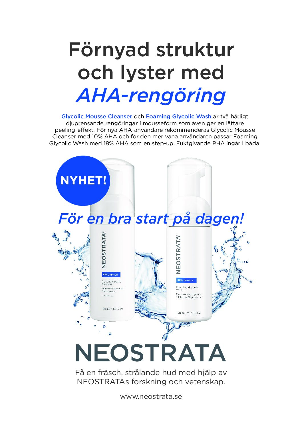 A4-skylt NEOSTRATA AHA-rengöringar