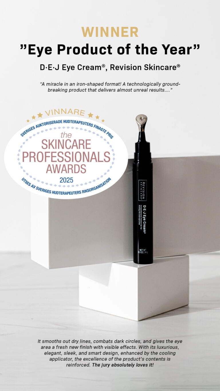 Bild till Sociala Medier Revision Skincare DEJ Eye Cream SHR Awards med citat story (engelska)