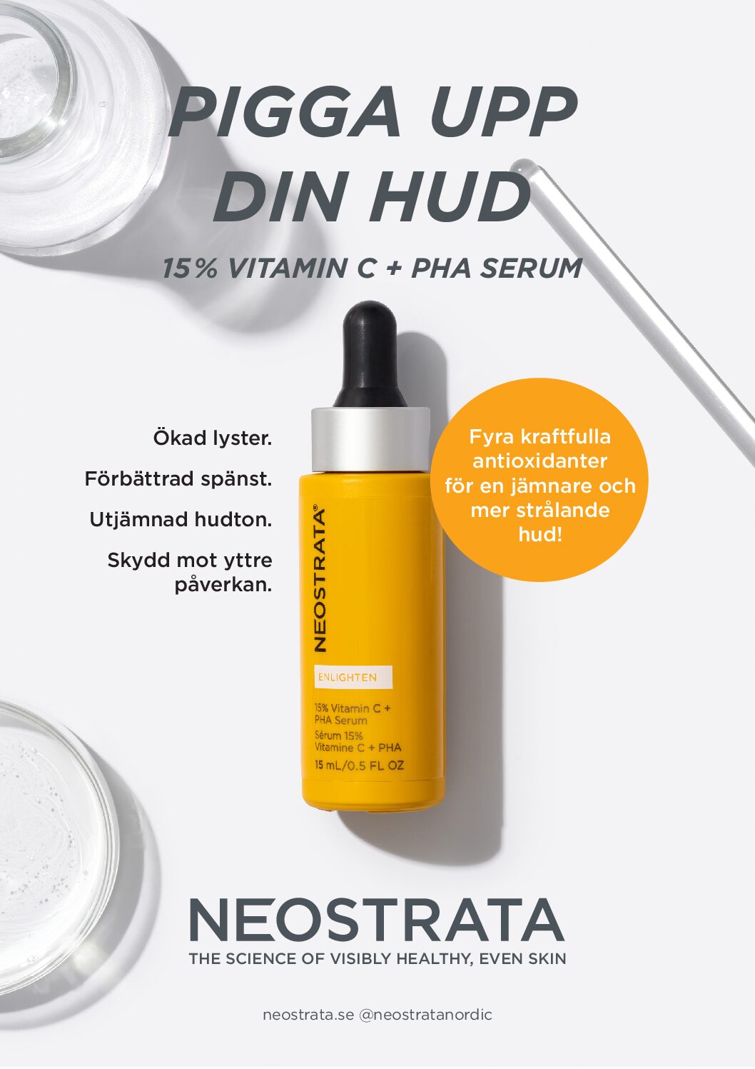 A4 skylt NEOSTRATA C vitamin + PHA