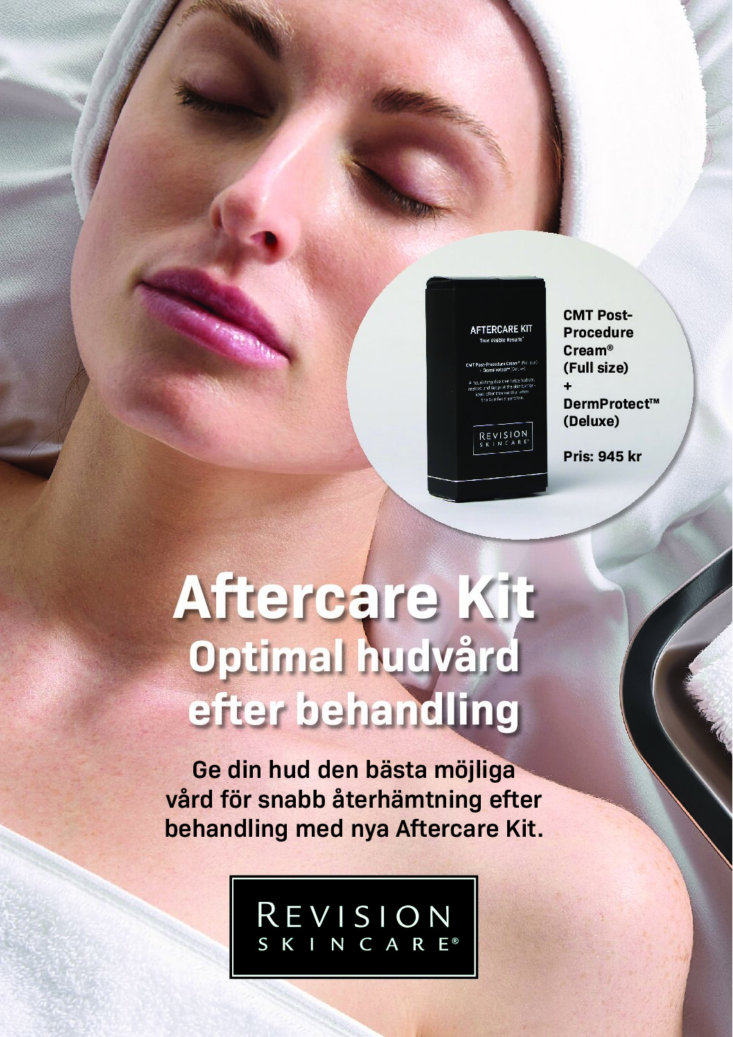 A4-skylt Revision Skincare Aftercare kit